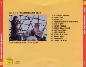 Heart Calif Jam 78 Back