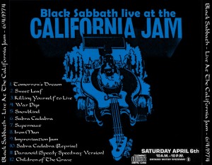 Black Sabbath Cal Jam Back