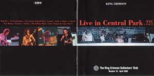 King Crimson NYC 74 Booklet 1