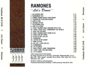 Ramones 1976 Back