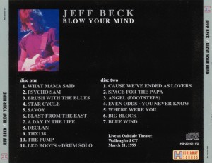 Jeff Beck Back Cover