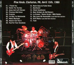 ZZ Top00 - Back Cover